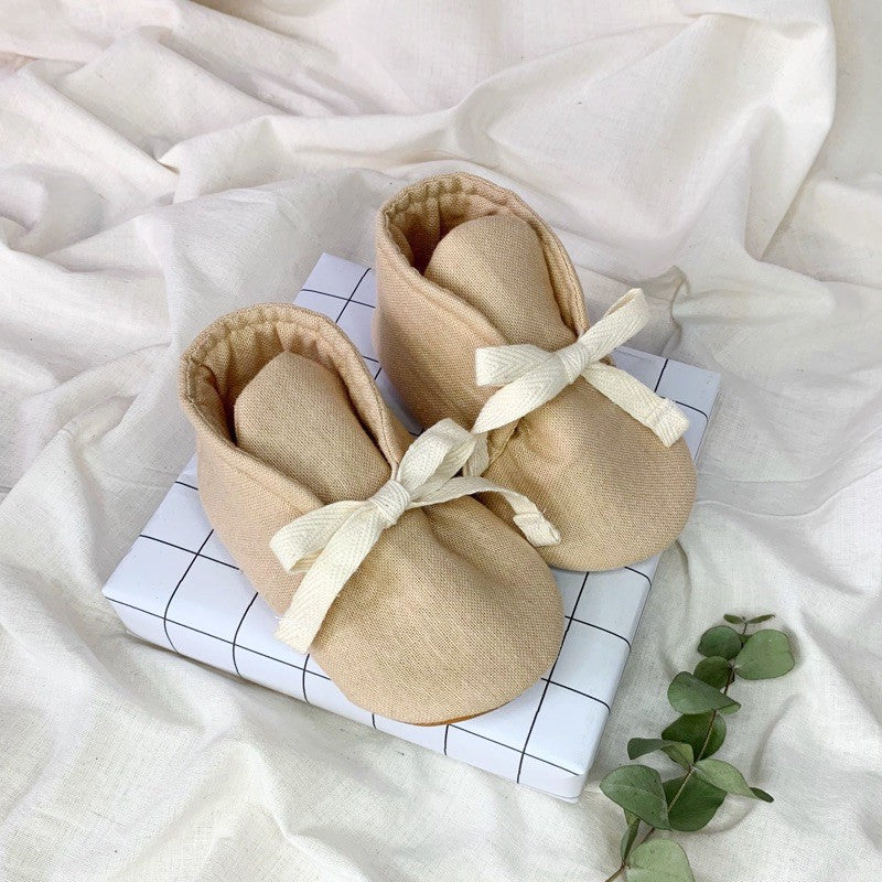 Organic Cotton Hi-Top  Baby Booties