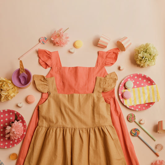 Paulene Ruffle  Macaroon Dress