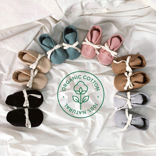 Organic Cotton Hi-Top  Baby Booties