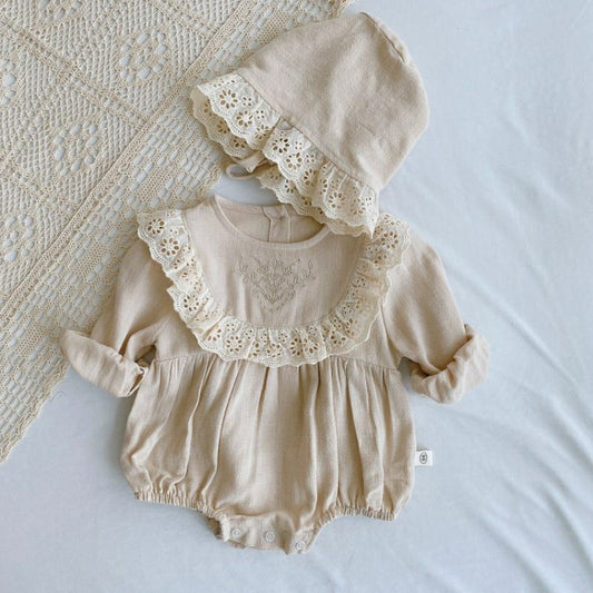 Luna Romper With Bonet