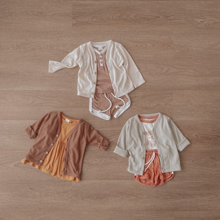 Cora Cardigan - Waffle Knit